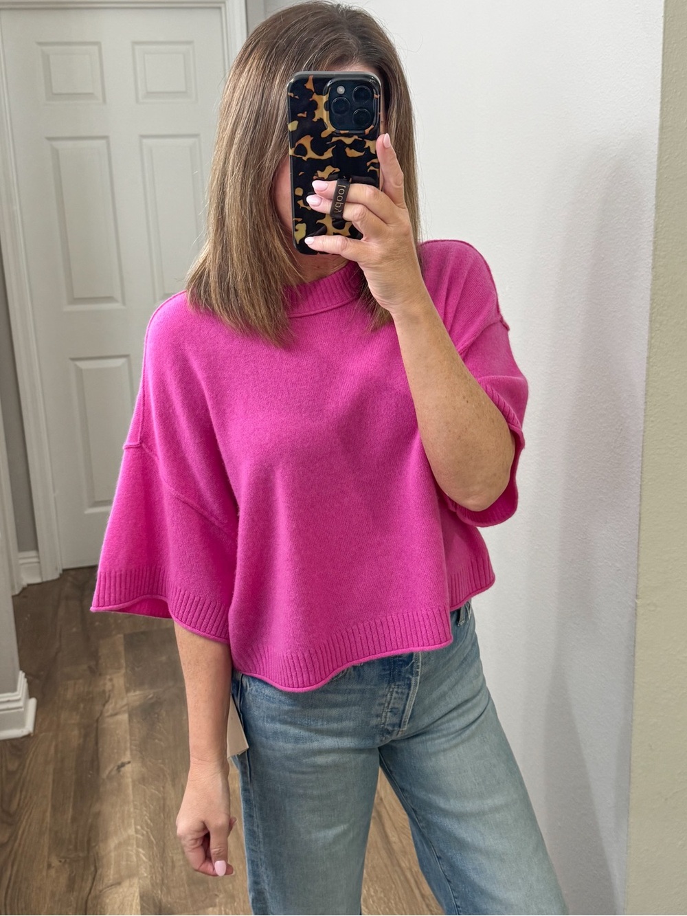 NWT Anthropologie The Goldie Crew-Neck Cashmere Pink Sweater Small